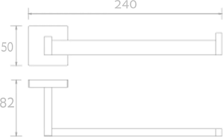 מוט מגבת 800 שחור מט (קידוח) H12