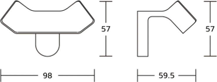 קולב מגבות Alma שחור מט (קידוח) H22