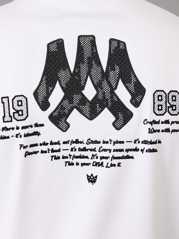 חולצת טישירט קצרה אלדו מורו Back Embroidery גברים - אלדו מורו - White