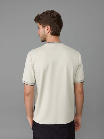 חולצת טישירט קצרה אלדו מורו Strip Collar גברים - אלדו מורו - Grey