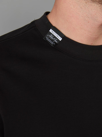 חולצת טישירט קצרה אלדו מורו Label Collar גברים - אלדו מורו - Black