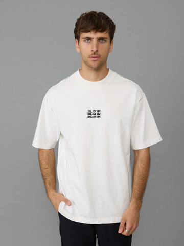 חולצת טישירט קצרה אליקסיר Front & Back Print גברים - אליקסיר - White