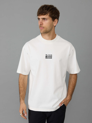 חולצת טישירט קצרה אליקסיר Front & Back Print גברים - אליקסיר - White