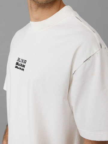 חולצת טישירט קצרה אליקסיר Front & Back Print גברים - אליקסיר - White