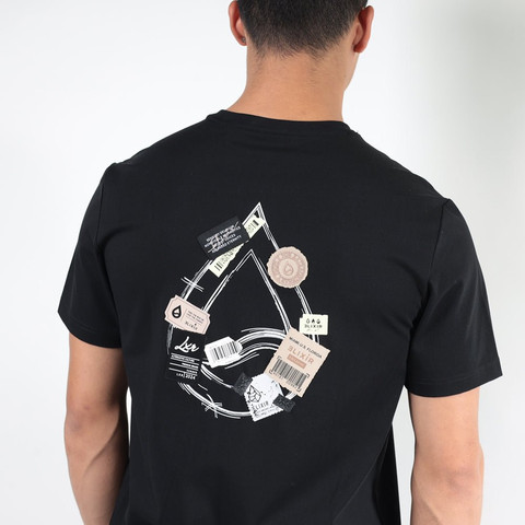 חולצת טישירט קצרה אליקסיר Back Patches גברים - אליקסיר - Black