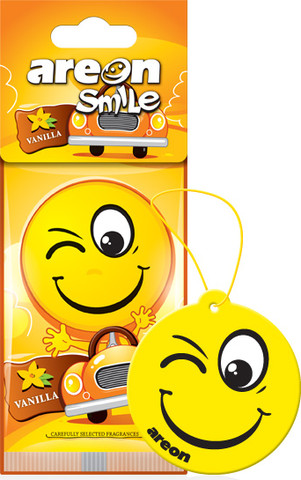עץ ריח דגם SMILE בניחוח – Black Crystal מבית Areon מכיל 5 יח - AREON