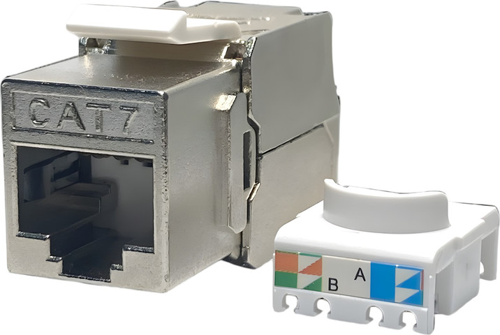 קונקטור רשת נקבה CAT7/CAT6A Keystone (1 יח)