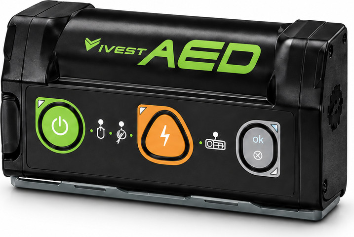דפיברילטור AED Vivest PowerBeat P1 – מכשיר החייאה מקצועי נייד וקומפקטי
