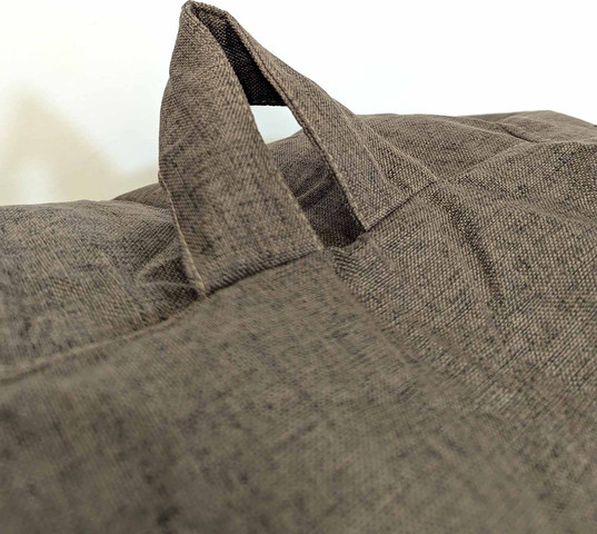 פוף אגס בד דמוי פשתן חום - קוטר-100-סמ
