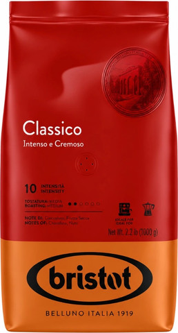 מארז 3 ק"ג פולי קפה Bristot Classico