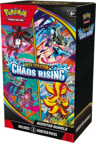 Pokémon TCG Mega Evolution – Chaos Rising Booster Bundle | 6 חבילות