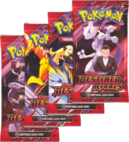 Pokémon TCG Destined Rivals – Art Set של 4 חבילות בוסטר באנגלית