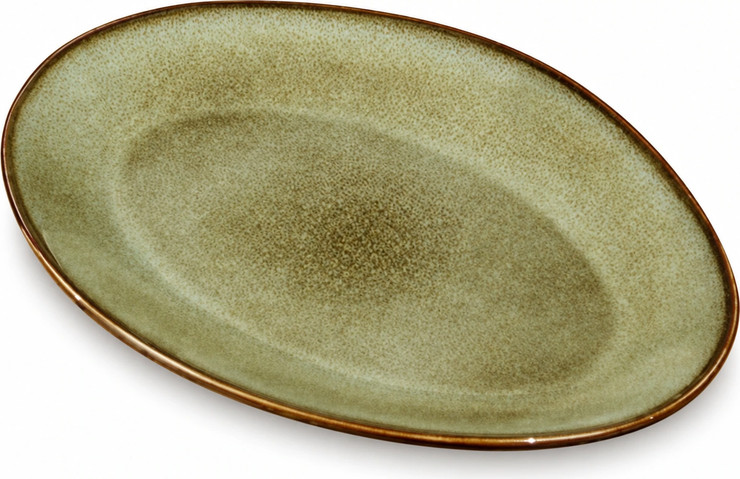 פלטה אובלית אבן WARE ירוק 33×23×3.5 ס״מ