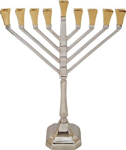 חנוכיה BRASS GOLD - NICKEL