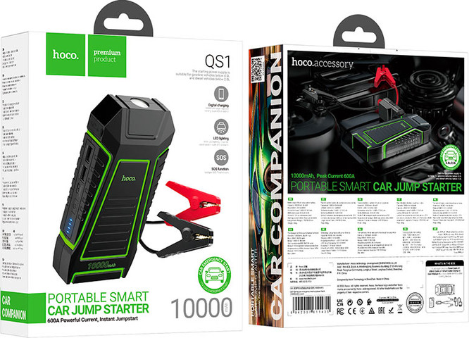 מטען נייד עם התנעה לרכב Hoco QS1 Spring 10000mAh