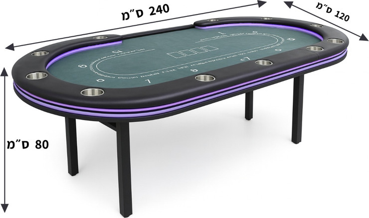 שולחן פוקר מקצועי דגם HOLDEM