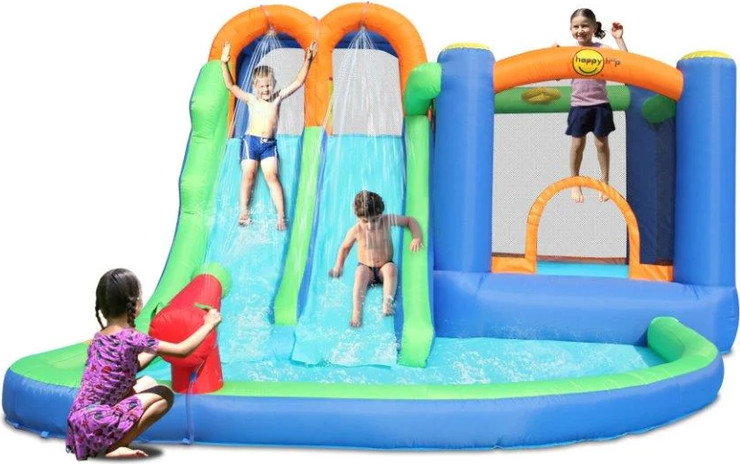 מתנפח מים פלוס שתי מגלשות 9256 מבית Happy hop