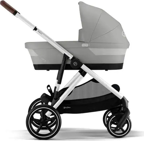 עגלת תאומים אחים גאזל Gazelle S2 עם 2 עריסות ו- 2 טיולונים צבע אפור – סייבקס
