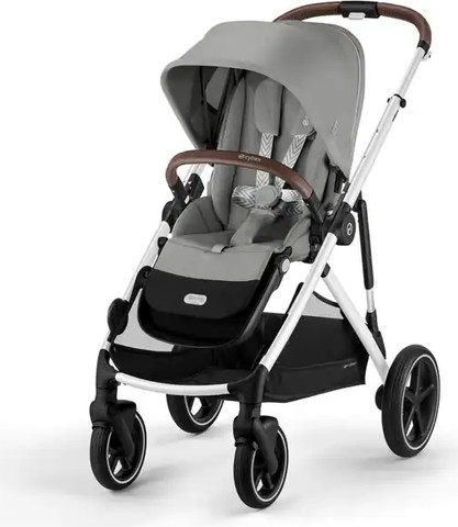 עגלת תאומים אחים גאזל Gazelle S2 עם 2 עריסות ו- 2 טיולונים צבע אפור – סייבקס