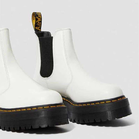 Dr Martens  2976 QUAD CHELSEA BOOT SMOOTH WHITE 25055100 נעלי אופנה