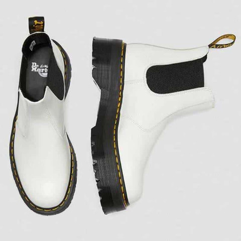 Dr Martens  2976 QUAD CHELSEA BOOT SMOOTH WHITE 25055100 נעלי אופנה