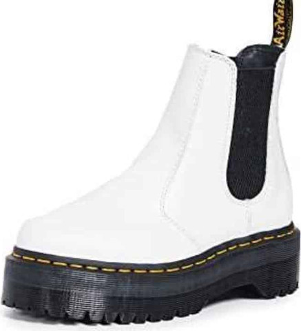 Dr Martens  2976 QUAD CHELSEA BOOT SMOOTH WHITE 25055100 נעלי אופנה