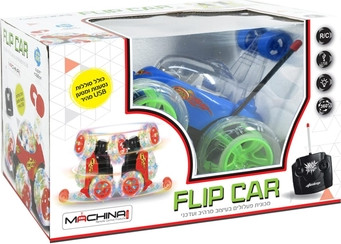 MACHINA – מכונית פעלולים על שלט רחוק FLIP CAR עם אורות