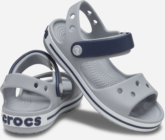 Crocs Crocband Sandal Kids - סנדל קרוקס קרוקבנד לילדים בצבע אפור בהיר/נייבי