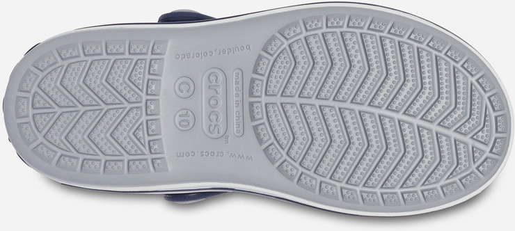 Crocs Crocband Sandal Kids - סנדל קרוקס קרוקבנד לילדים בצבע אפור בהיר/נייבי