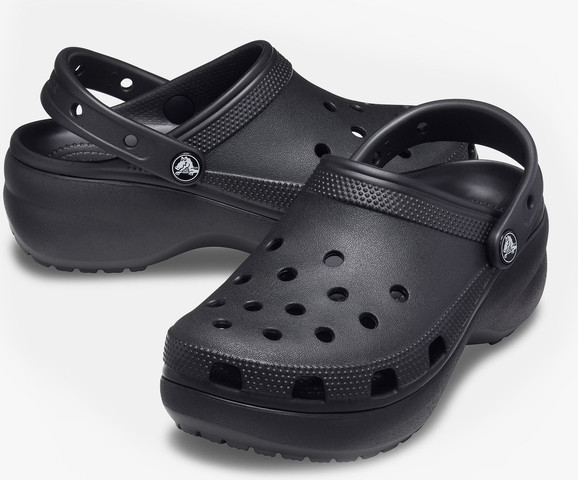 Crocs Classic Platform Clog - כפכפי פלטפורמה קרוקס לנשים בצבע שחור