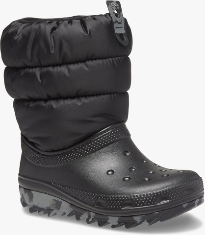Crocs Toddler Classic Neo Puff Boot - מגפיים לילדים קרוקס בצבע שחור