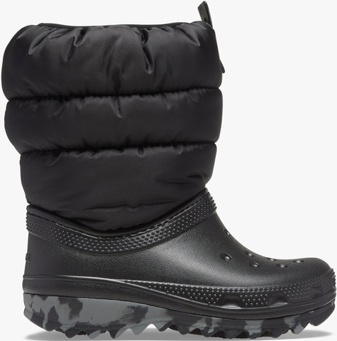 Crocs Toddler Classic Neo Puff Boot - מגפיים לילדים קרוקס בצבע שחור