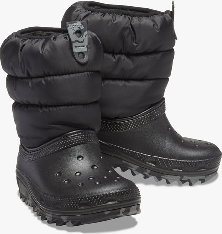 Crocs Toddler Classic Neo Puff Boot - מגפיים לילדים קרוקס בצבע שחור