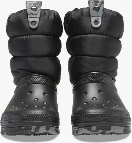 Crocs Toddler Classic Neo Puff Boot - מגפיים לילדים קרוקס בצבע שחור