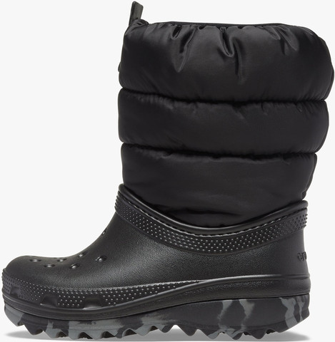 Crocs Toddler Classic Neo Puff Boot - מגפיים לילדים קרוקס בצבע שחור