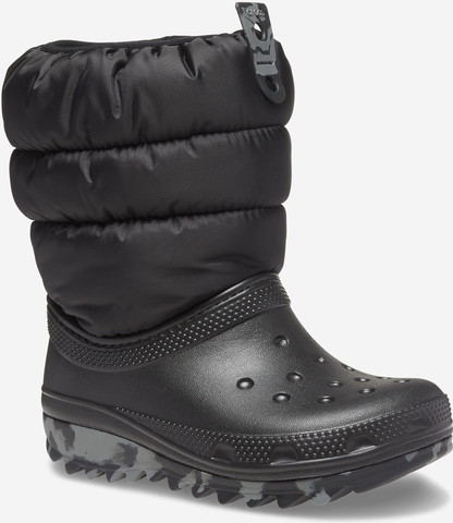 Crocs Classic Neo Puff Boot K - מגפיים לילדים קרוקס בצבע שחור