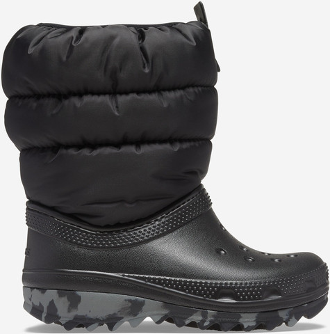 Crocs Classic Neo Puff Boot K - מגפיים לילדים קרוקס בצבע שחור