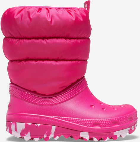 Crocs Classic Neo Puff Boot K - מגפיים לילדים קרוקס בצבע ורוד