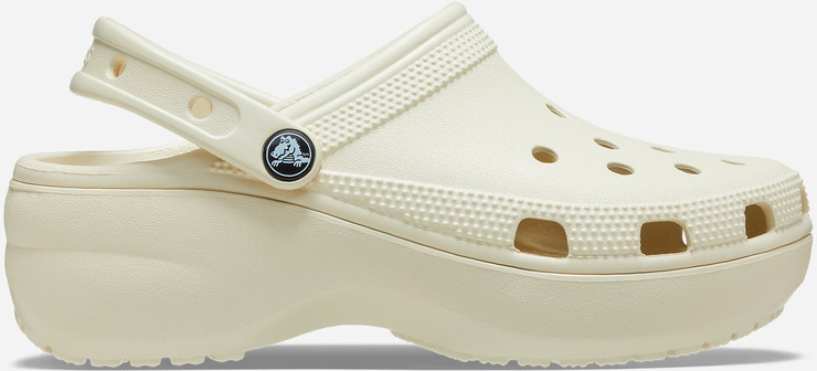Crocs Classic Platform Clog - כפכפי פלטפורמה קרוקס לנשים בצבע קרם