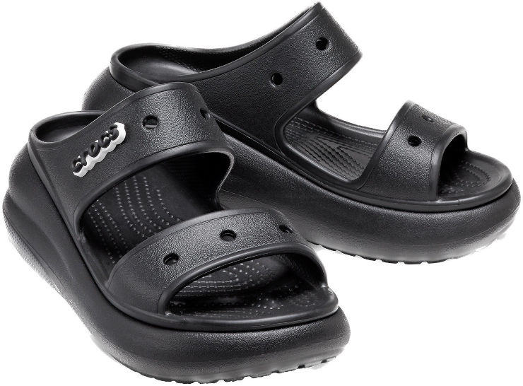 Crocs Classic Crush Sandal - כפכפי קרוקס קלאסיק קראש בצבע שחור לנשים