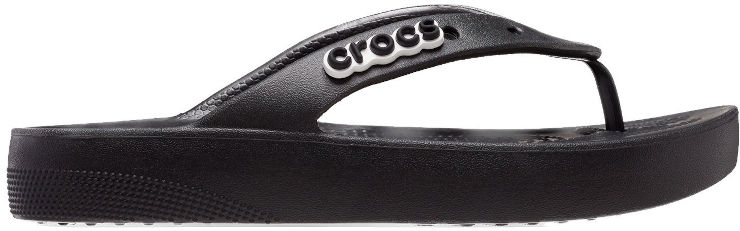 Crocs Classic Platform Flip - כפכפי אצבע קרוקס פלטפורמה בצבע שחור לנשים
