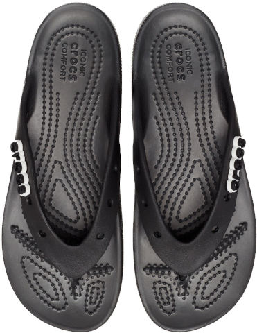 Crocs Classic Platform Flip - כפכפי אצבע קרוקס פלטפורמה בצבע שחור לנשים