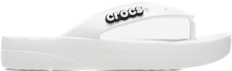 Crocs Classic Platform Flip - כפכפי אצבע קרוקס פלטפורמה בצבע לבן לנשים