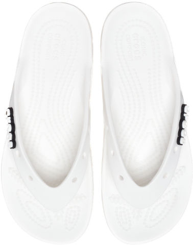 Crocs Classic Platform Flip - כפכפי אצבע קרוקס פלטפורמה בצבע לבן לנשים