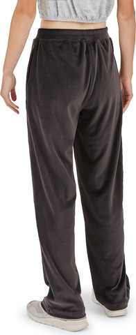 מכנסים לנשים דגם VELOUR HIGH-WAIST GLIMMER WIDE LEG - צבע שחור
