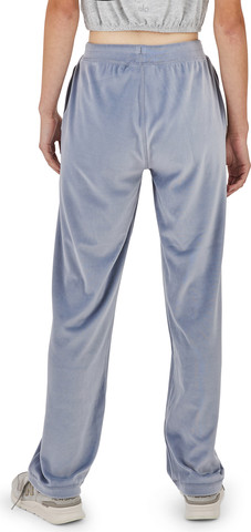 מכנסי נשים דגם VELOUR HIGH-WAIST GLIMMER WIDE LEG - צבע כחול