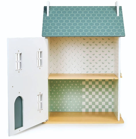 בית בובות נפתח מעץ לילדים Willow Dolls House עם 2 קומות ועליית גג