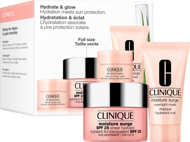 MOISTURIZER SURGE סט קרם לחות SPF25 + מסכת לחות ללילה + קרם עיניים