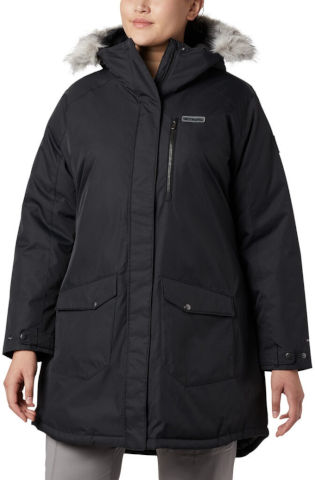 מעיל מבודד ארוך במידות גדולות לנשים Suttle Mountain Long Ins Black