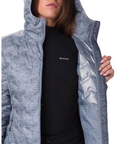 מעיל פוך לנשים Delta Ridge Hooded W tradewinds grey